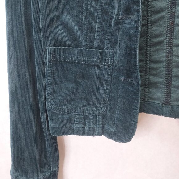 NWT Anthropologie Corduroy Jacket Women's Sz XS Cropped Blazer Dark Green - Picture 12 of 16